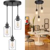 MAXvolador Industrial 3-Light Pendant Light, Adjustable Hanging Light Fixture with