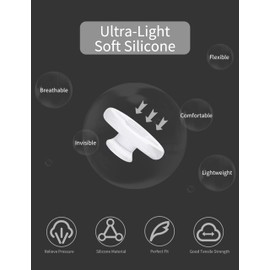 Combine8 Eyeglass Nose Pads, 6 Pairs Round Clear Soft Silicone Glasses Nose Pad, Anti-Slip Nose Bridge Pads for Glasses Sunglasses