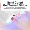 XEAOHESY 32pcs Semi Cured Gel Toenail Strips, Gel Pedicure Strips,