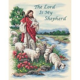Dimensions 'Lord is My Shepard' Stamped Cross Stitch Kit, 11'' W x 14'' H