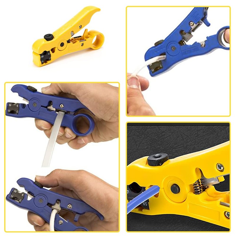 TAORANJU Universal Cable Wire Stripper, Coaxial Cable and Cat Wire