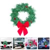 PACKOVE Car Christmas Wreath Car Christmas Reef Light up Artificial