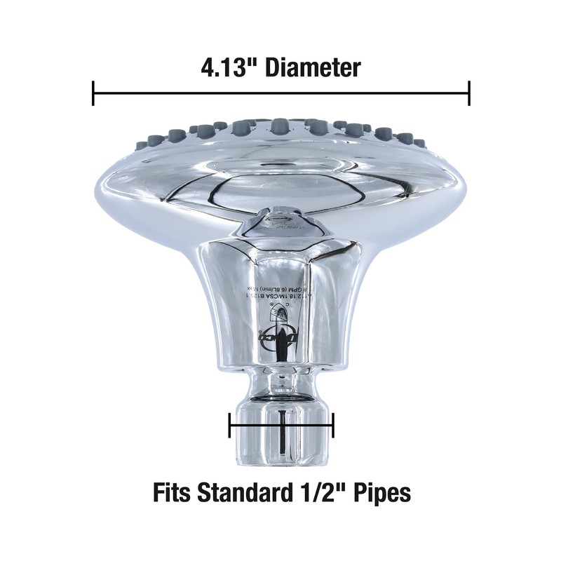 Danco 1.8GPM 5-Spray Water-Saving Shower Head with Adjustable Swivel Ball