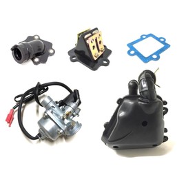 12 mm Carburettor + Air Filter Set Suitable for ATU Explorer Classic Race GT Spin GE 50 Minarelli CPI Engine Including Membrane Block Intake Manifold Seal Roller Tuning Repair