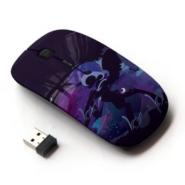 KOOLmouse [ Optical 2.4G Wireless Mouse [ Pony Unicorn Blue Fairytale Art Drawing ]