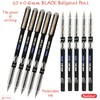 SAINO 10 x 0.6mm Fine Tip Ball Pens Tutor BLACK