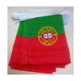 AZ FLAG Portugal 6 meters BUNTING Flag 20 flags 9'' x 6'' - Portuguese STRING flags 15 x 21 cm