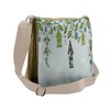 Lunarable Birds Messenger Bag, Birds Sitting in Cages Tree, Unisex