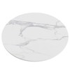 SSTBLEV Round Table Top, 23.6” White Sintered Stone Tabletop, DIY