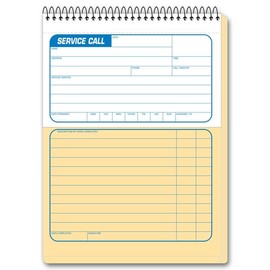 5Forms 7 Service Call Slip Service Order Book 5 1/2 x 8 QTY 6 Books