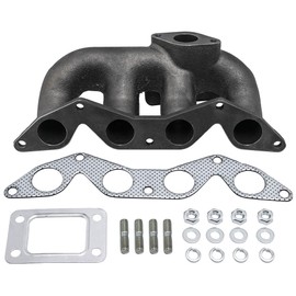 maXpeedingrods Turbo Exhaust Manifold with Gasket for Honda Civic Acura EL 1.7L 2001-up T3 4-Bolt D17