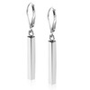 Silver Drop Earrings for Women, Small Silver Bar Dangle Earrings
