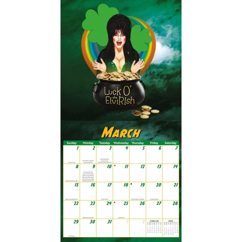 Carousel Calendars, Elvira 2026 Wall Calendar, 12'' X 12'', 16-Month