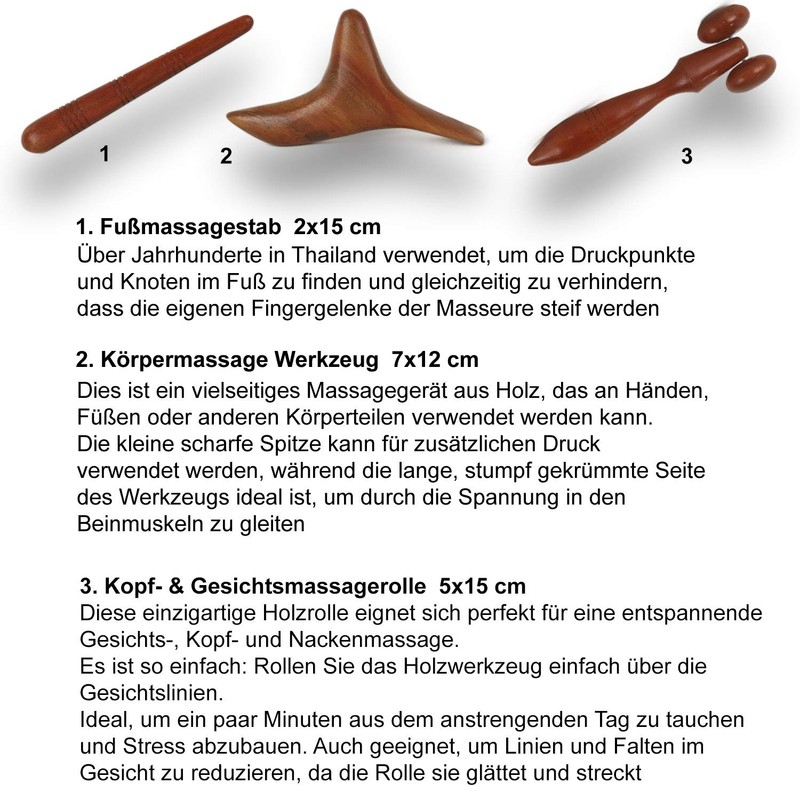 Wooden Massage Set 6 Pieces