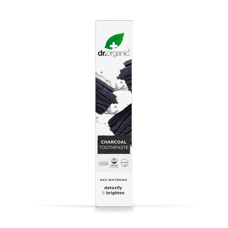 Dr Organic Activated Charcoal Toothpaste, Extra Whitening, Natural, Vegan, Cruelty-Free,