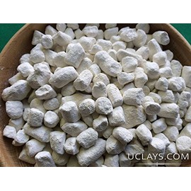 WHITE Clay in the granules edible chunks (lump) natural for eating (food), 1 lb (450 g)