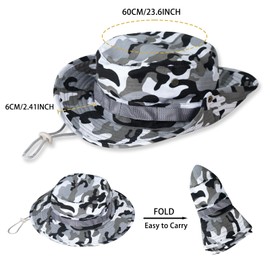 Rosoz Sun Hats for Men Women Boonie Hat UPF 50+ Bucket Hat Wide Brim UV Protection Fishing Hiking Safari Outdoor Hats