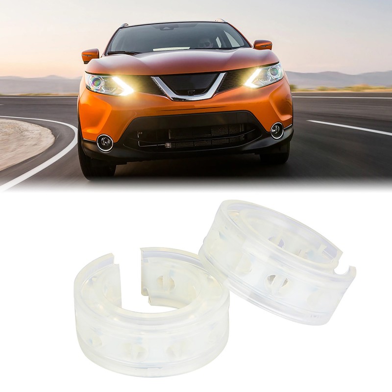 2pc Transparent Car Shock Absorber Buffer Spring Bumper Cushion Type