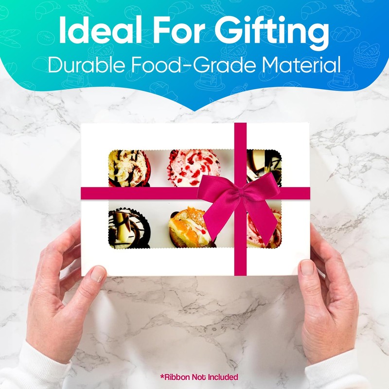 Albert Austin Cupcake Box Hold 6 Standard Cupcakes Food Grade