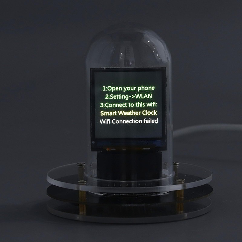 ViaGasaFamido Nixie Tube Clock Cyberpunk Decor 12/24 Hour Display with