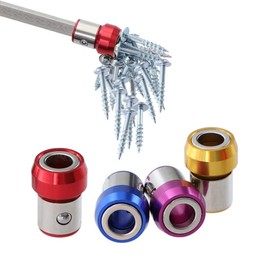 ArtisanShow 4PCS Screwdriver Head Magnetic Ring, Universal 1/4 inch 6.35mm Hex Shank Removable Magnetizer Ring Strong Magnetic Driver Electric Screwdriver Bits