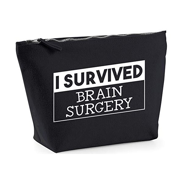 Hippowarehouse I survived brain surgery printed make up cosmetic wash