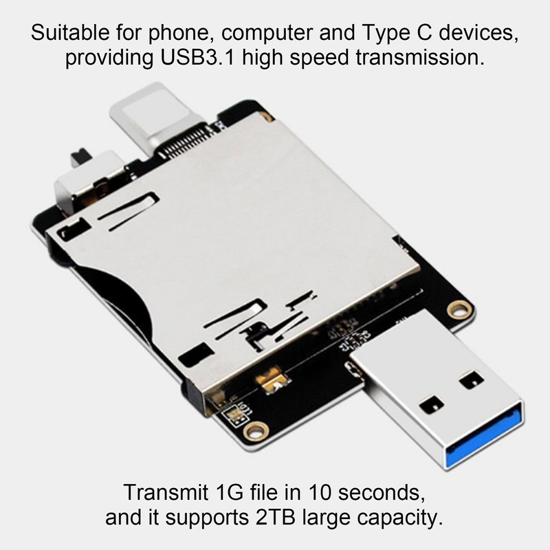 CFExpress Card Reader USB3.1 TYPE C 10Gbps Support 2TB Dual
