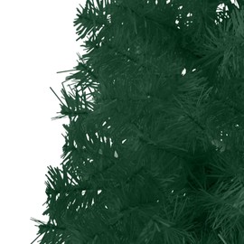 Gecheer Slim Artificial Half Christmas Tree Home for The Holidays Xmas Ornament Tree for Outdoor, Indoor, Holiday Party, Office Decoration with Stand Green 5 ft