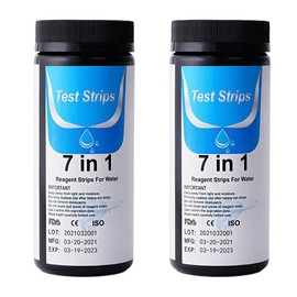 CENPEK 100 PCS Pool Test Strips, 7 IN 1 Swimming Pool Spa Hot Tubs Water Test Strip for Total Chlorine, Free Chlorine, Bromine, pH, Total Alkalinity, Cyanuric Acid, Total Hardness