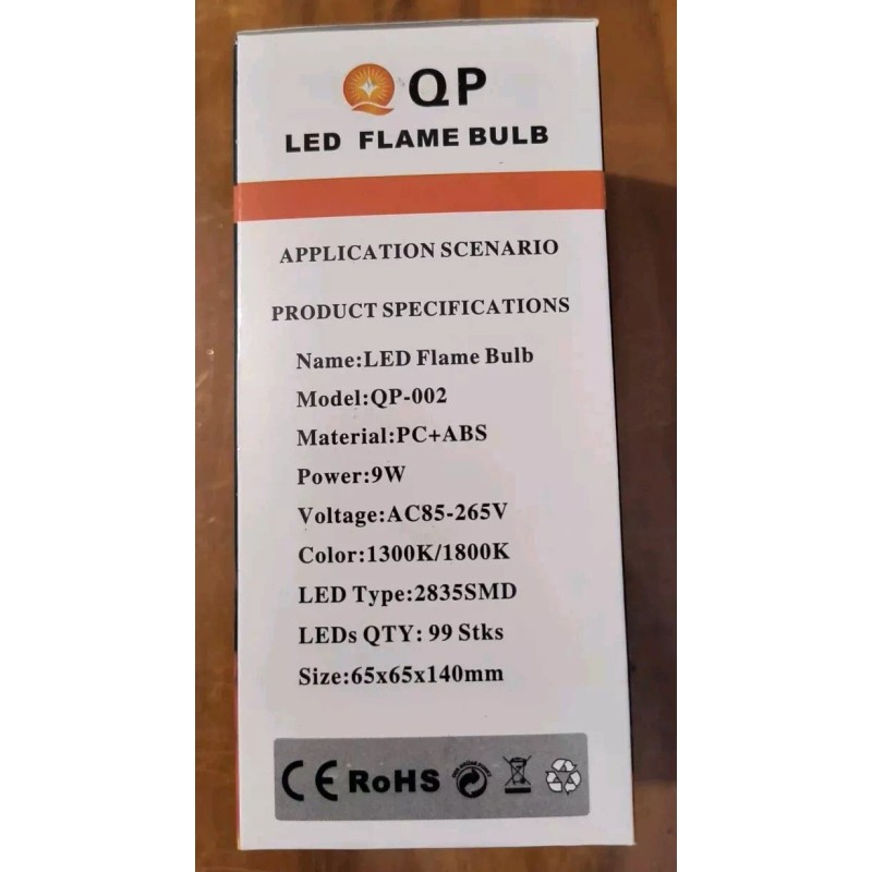 QP LED Blue Dancing Flame Light Bulb Autism Awareness Project