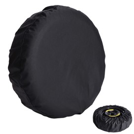 JMTBNO Black Spare Wheel Cover Replacement Wheel Covers Spare Tyre Cover Wheel Tyre Cover Waterproof Protection for Car Truck SUV Caravan Trailer (for Total Wheel Diameter 76-78 cm)