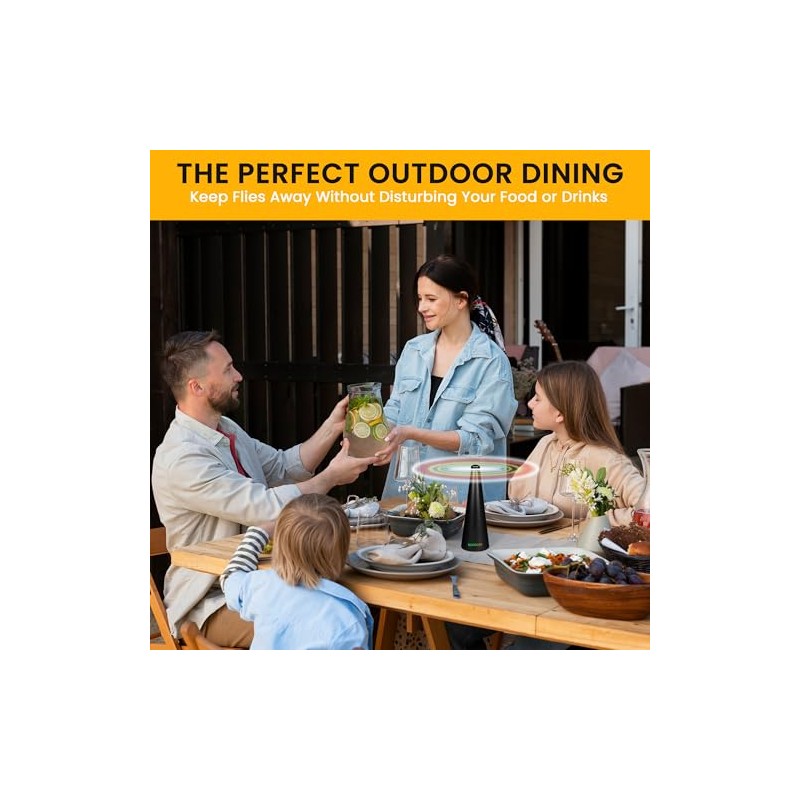 BUGGOFF Black Fly & Flying Insect Repellent Fan with Twin