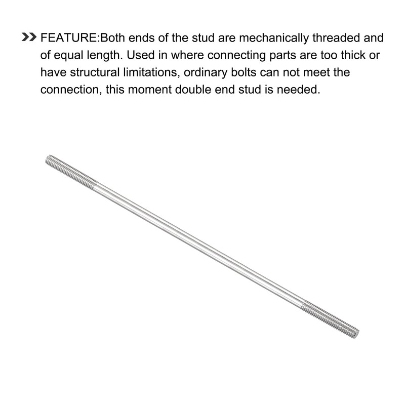 METALLIXITY Double Screws, Stud Screws, Both Ends, M6 Screws, 5.1