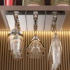 Vaisoeny Under Cabinet Wine Glass Hanger，4 Pack Wine Glass Holder
