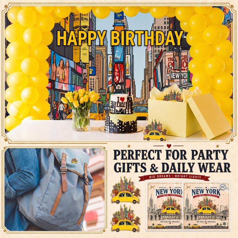 Highergo 36 Sets Souvenirs Gifts Bulk Pins, New York