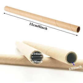 Jindduo Mason Bee Tubes 120 Pieces of 6 inch Long and 5/16 inch Inner Diameter Hole Great Refills and Inserts for Bee Houses,Condos,Hotels and Nests