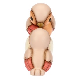 THUN - Coppia ciuffolotti con cuore, medi - ceramica - Collezione L'amore Vola - 11.1 x 4.3 x 9.1 cm