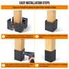 WOCEPU Stainless Steel Adjustable (Range 3.3"-6") Post Protector, Protects Wooden