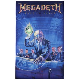 Razamataz Megadeth Rust in Peace Unisex Flag Multicoloured 100% Polyester Band Merch, Bands