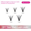FADVAN Cluster Eyelash Extensions 280 Pieces Curl D Eyelashes Individual