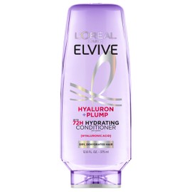L'Oral Paris L'Oreal Paris Elvive Hyaluron Plump Hydrating Conditioner for Dehydrated, Dry Hair Infused with Hyaluronic Acid Care Complex, Paraben-Free, 12.6 Fl Oz