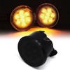 DKMGHT Turn Signal Lights Smoked Lens for Jeep Wrangler 2007-2018