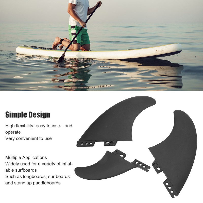 Surfboard Fins Replacement PVC Left Middle Right Surf Fins for