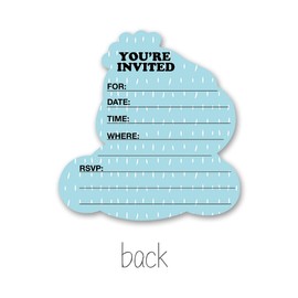 Opomzk Elephant Boy Baby Shower Party Invitations with Envelopes, 20 Set Boy Elephant Shaped Invitations Birthday Baby Shower Party Invites Supplies Favors, Double-Sided