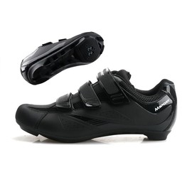 Cycling Shoes for Road Bikes, Breathable, Non-Slip, Compatible with Delta and SPD Look System, black, 11 UK