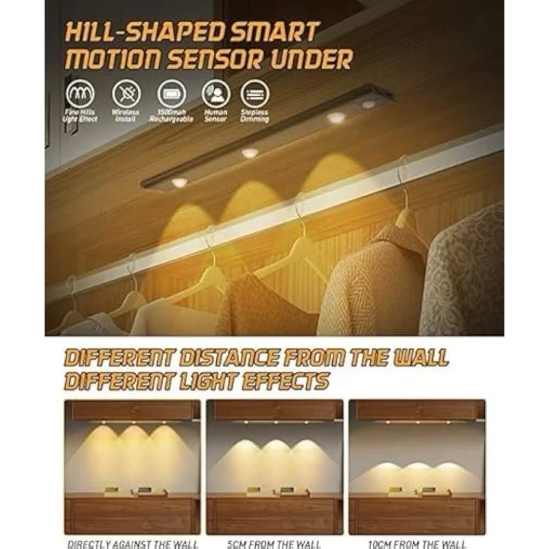 2 Pack Under Cabinet Lights Wireless,Under 12 Inch Counter Motion