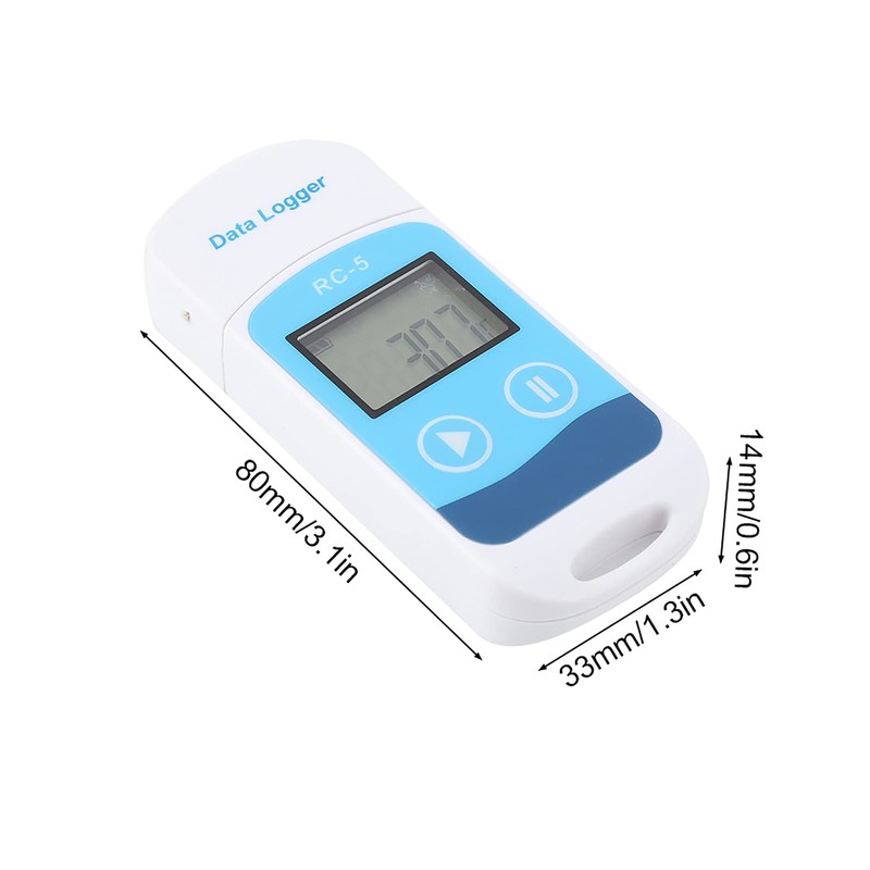 RC-5 USB Temperature Data Logger, Mini Portable Temperature Recorder LCD