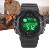 Men Dual Time Sports Watch Outdoor Waterproof PU Strap Digital