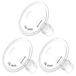 Maymom MyFit Flanges Classic/Conical Shape Goldie Pack 14 15 16 mm Compatible with Medela Breast Pumps and Maymom Wide Base and Narrow Base Connectors