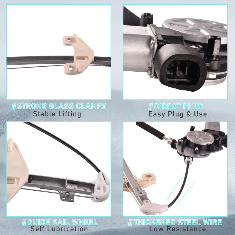 Predep Rear Left Driver Side Power Window Regulator with Motor